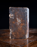 18th Century Engraved Flask Secret Storage Book - Harrington Antiques