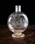 18th Century Engraved Flask Secret Storage Book - Harrington Antiques