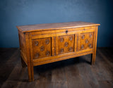 18th Century Oak Coffer With Carved Rosettes - Harrington Antiques