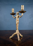 19th Century Bronze Mermaid Candle Holder - Harrington Antiques