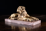 19th Century Gilt Bronze Mastiff Dog - Harrington Antiques
