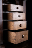 19th Century Irish Carved Oak Castle Jewellery Box - Harrington Antiques