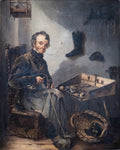 19th Century Oil On Canvas - The Cobbler - Harrington Antiques