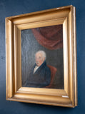 19th Century Portrait Of A Gentleman. Oil on Canvas. - Harrington Antiques