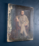 19th Century Portrait Of Gentleman and Dog - Harrington Antiques