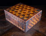 19th Century Primitive Parquetry Writing Slope - Harrington Antiques