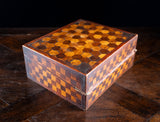 19th Century Primitive Parquetry Writing Slope - Harrington Antiques