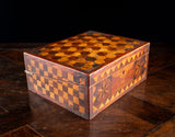 19th Century Primitive Parquetry Writing Slope - Harrington Antiques