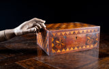 19th Century Primitive Parquetry Writing Slope - Harrington Antiques