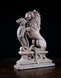 19th Century Rampant Lion Cast Iron Door Stop - Harrington Antiques