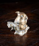 19th Century Squirrel Brass Inkwell, c.1880 - Harrington Antiques