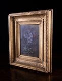 19th Century Still Life Of Butterfly & Flowers. Oil On Canvas. - Harrington Antiques