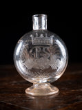 18th Century Engraved Flask Secret Storage Book