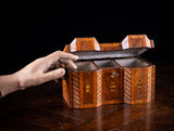George III Mahogany & Parquetry Domed Tea Caddy
