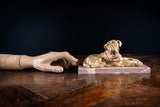 19th Century Gilt Bronze Mastiff Dog