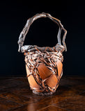 Japanese Ikebana Basket With Root Handle