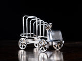 Edwardian Novelty Car Toast Rack by Van Bergh Silver Plate Co.