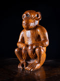 Large Early 20th Century Carved Chinese Monkey