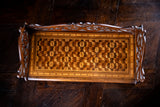 Rosewood & Tunbridgeware Folding Book Stand, c.1860