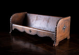 Studded Tan Leather Book Trough, c. 1880