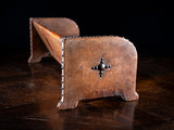 Studded Tan Leather Book Trough, c. 1880