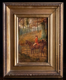 George Goodwin Kilburn (1839-1924) - A Ride In The Woods. Oil on Panel.