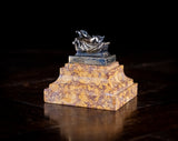 19th Century Grand Tour Silver Gilt & Marble Desk Weight
