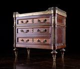 Miniature Louis XVI Mahogany, Bronze & Marble Commode