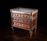 Miniature Louis XVI Mahogany, Bronze & Marble Commode