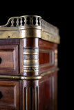 Miniature Louis XVI Mahogany, Bronze & Marble Commode