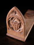 Oxford University Arms Carved Oak Book Slide