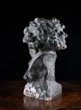 Painted Plaster Bust of Ludwig Van Beethoven, c.1930.