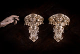Gilt Terracotta Winged Siren Wall Brackets (With Provenance), c.1890