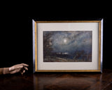 Thomas William Morley (1859-1925) - Moonlit Coastal Landscape.