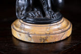 Grand Tour Bronze Of A Lion And Orb On Marble Base