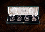 Four Silver Animal Menu Holders by A. Wilcox, Chester, 1937-38