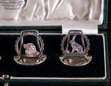 Four Silver Animal Menu Holders by A. Wilcox, Chester, 1937-38