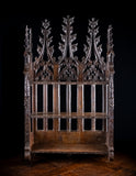 Gothic Carved Oak Hanging Shelf, c.1880