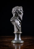 19th Century Serpentine Bust of Michelangelo