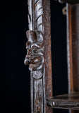 Gothic Carved Oak Hanging Shelf, c.1880