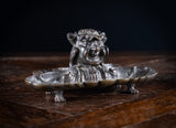 19th Century Bronze Hidden Devil Bird Inkwell