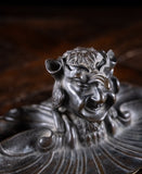 19th Century Bronze Hidden Devil Bird Inkwell