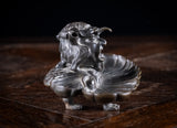 19th Century Bronze Hidden Devil Bird Inkwell