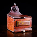 Large 19th Century Red Painted Salt Box