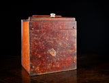 Large 19th Century Red Painted Salt Box