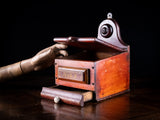 Large 19th Century Red Painted Salt Box