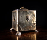 Brass Coal / Kindling Bin With Ram & Paw Feet, c.1890