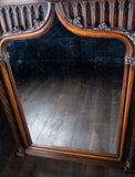 Large Gothic Walnut Overmantel Mirror, c.1880