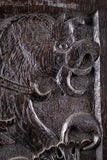 Carved Crouching Dragon Oak Panel, c.1880
