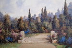 James Jerome Miller (fl.1875-1900) - Pair Of Country Gardens. Oil.